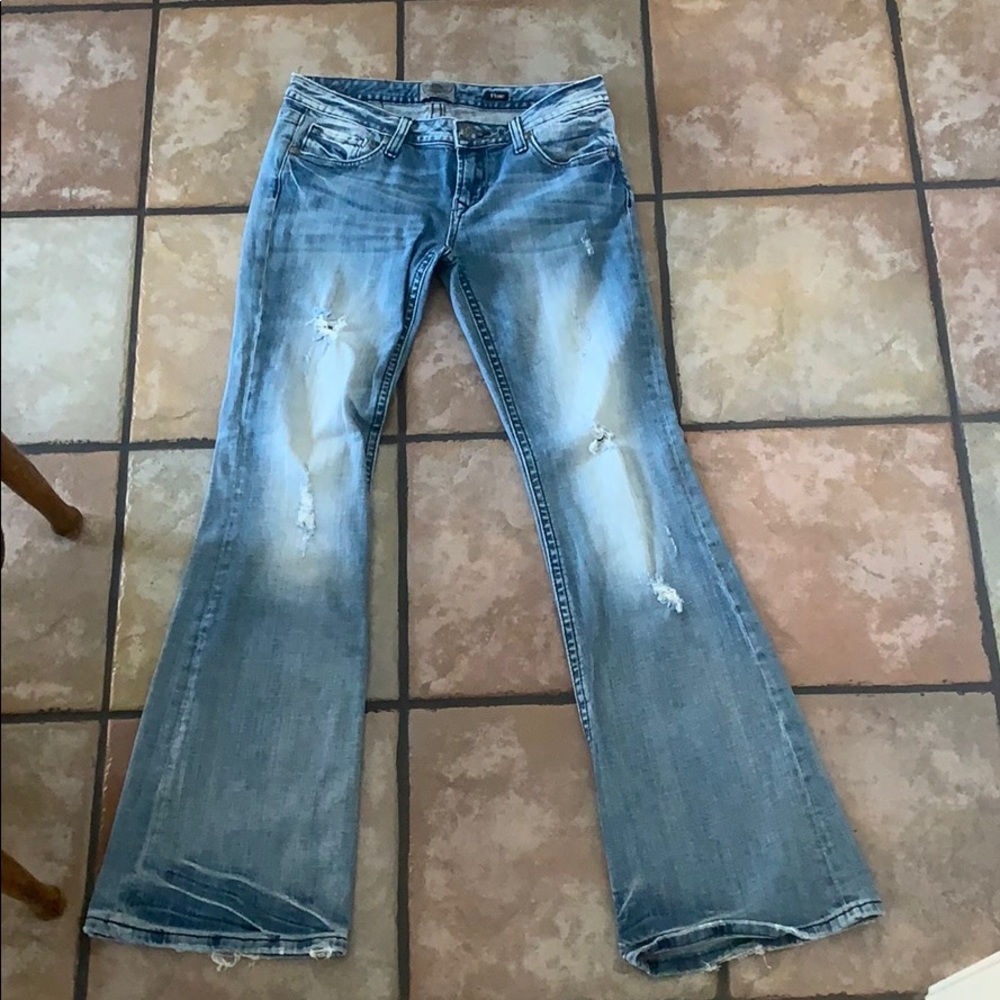 EXPRESS REROCK FLARE JEANS SIZE 6